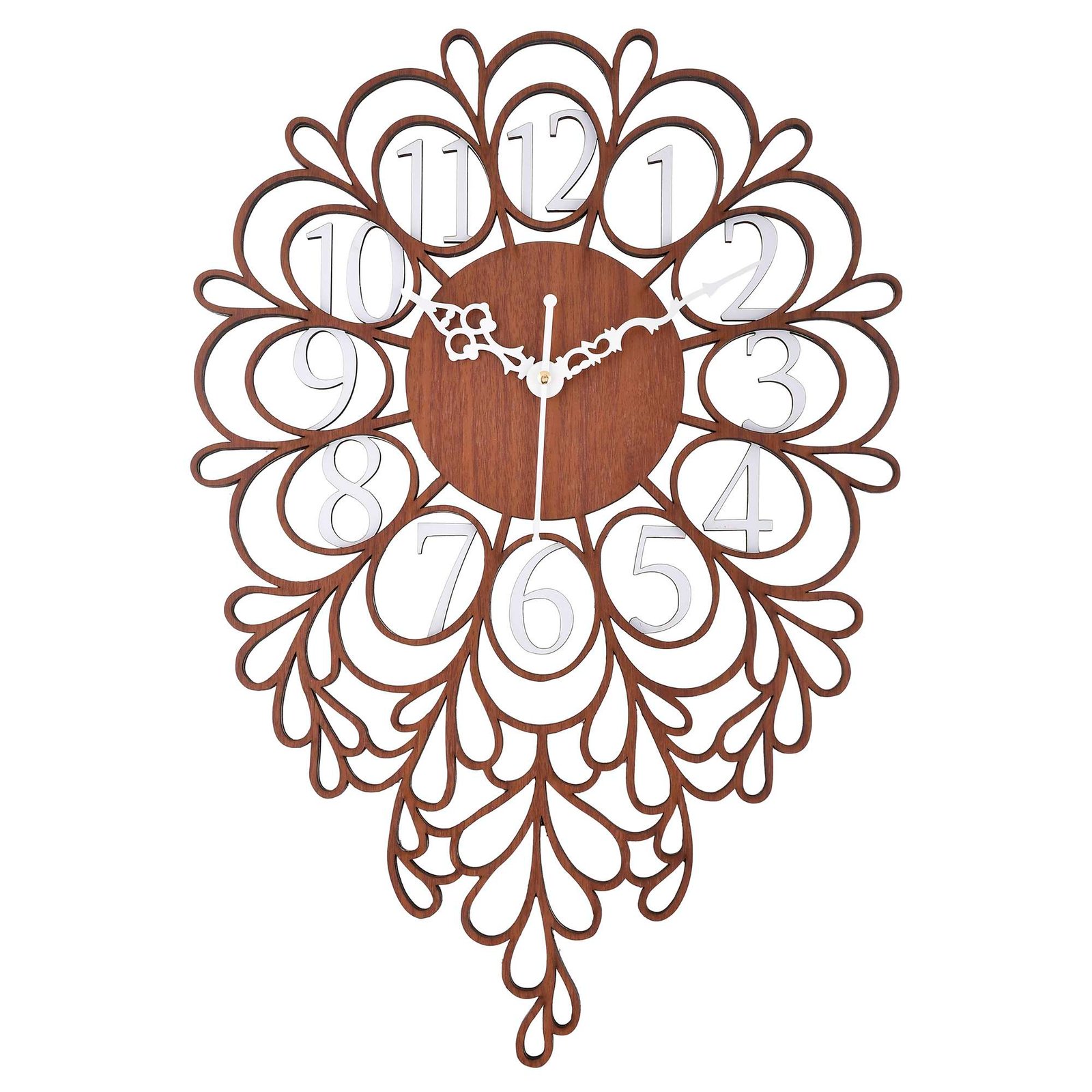 Wooden Silent Non-Ticking Wall Clock for Home Stylish Latest Designer Wall Clock for Home Living Room Bedroom Office Hall - Image 3