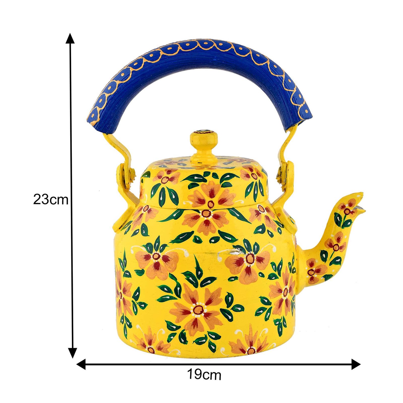 Hand-Painted Aluminium Tea Kettle - 750 ml for kitchen décor Home Décor , Tea Party , Serving - Image 4
